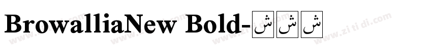 BrowalliaNew Bold字体转换